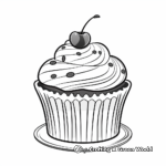 Delightful Red Velvet Cupcake Coloring Pages 2