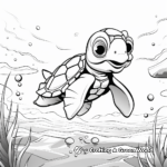 Delightful Sea Turtle Journey Coloring Pages 1