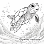 Delightful Sea Turtle Journey Coloring Pages 2