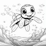 Delightful Sea Turtle Journey Coloring Pages 4