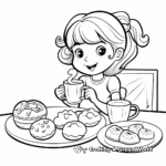 Delightful Wednesday Tea Time Coloring Pages 2