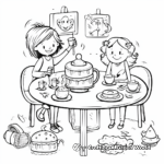 Delightful Wednesday Tea Time Coloring Pages 4