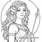Demeter Goddess of Agriculture for Kids Coloring Pages 3