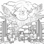 Depictions of Heaven Coloring Pages for Adults 2