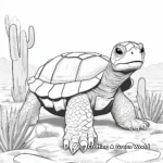Desert Tortoise Against Sandy Backdrop Coloring Pages 4