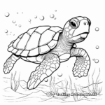 Detail Oriented Loggerhead Sea Turtle Coloring Pages 1