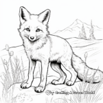 Detail-Oriented Red Fox Coloring Pages 3