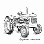 Detailed 1930's Tractor Coloring Pages for Adults 1