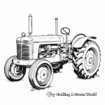 Detailed 1930's Tractor Coloring Pages for Adults 2