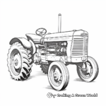 Detailed 1930's Tractor Coloring Pages for Adults 3