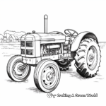 Detailed 1930's Tractor Coloring Pages for Adults 4