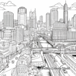 Detailed 2023 Cityscape Coloring Pages for Adults 4