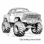 Detailed Adult Police Monster Truck Coloring Pages 1