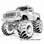 Detailed Adult Police Monster Truck Coloring Pages 3