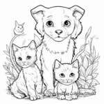 Detailed Adult Puppy and Kitten Coloring Pages 3