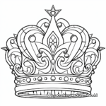 Detailed Adult's King Crown Coloring Pages 3