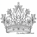 Detailed Adult's King Crown Coloring Pages 4