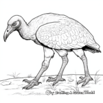 Detailed American Black Vulture Coloring Pages for Adults 1