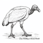 Detailed American Black Vulture Coloring Pages for Adults 2