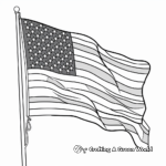 Detailed American Flag Coloring Pages for Adults 1