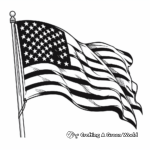 Detailed American Flag Coloring Pages for Adults 2