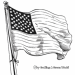 Detailed American Flag Coloring Pages for Adults 4