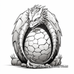 Detailed Ancient Dragon Egg Coloring Pages for Adults 1