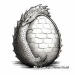 Detailed Ancient Dragon Egg Coloring Pages for Adults 4