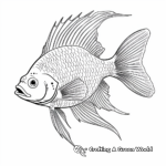 Detailed Angelfish Adult Coloring Pages 1