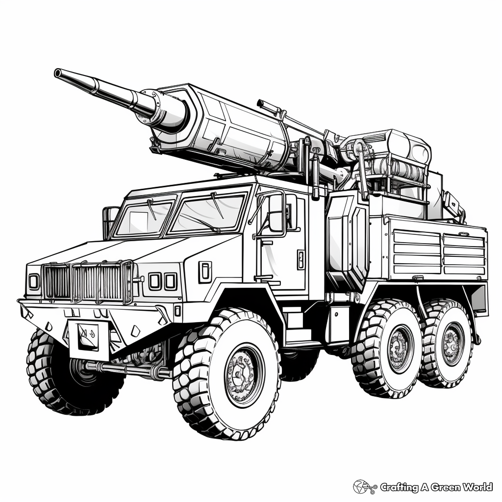 Army Truck Coloring Pages Free Printable 