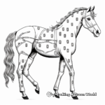 Detailed Appaloosa Horse Anatomy Coloring Pages for Adults 4