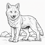 Detailed Arctic Wolf Coloring Pages for Adults 3