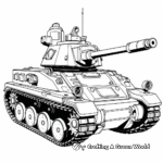 Detailed Army Tank Coloring Sheets 1