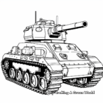 Detailed Army Tank Coloring Sheets 2