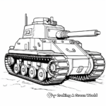 Detailed Army Tank Coloring Sheets 3