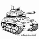 Detailed Army Tank Coloring Sheets 4