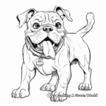 Detailed Artistic Georgia Bulldog Coloring Pages for Adults 1
