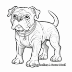 Detailed Artistic Georgia Bulldog Coloring Pages for Adults 2