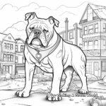 Detailed Artistic Georgia Bulldog Coloring Pages for Adults 3