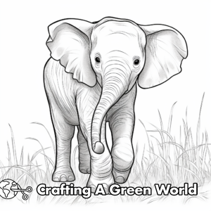 Realistic Elephant Coloring Pages - Free &amp; Printable!