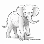 Detailed Asian Elephant Coloring Pages for Adults 3