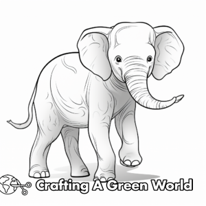 Realistic Elephant Coloring Pages - Free &amp; Printable!