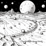 Detailed Asteroid Belt Coloring Pages for Adults 2