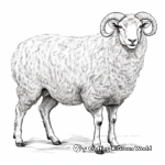 Detailed Barbary Sheep Coloring Pages 1