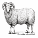Detailed Barbary Sheep Coloring Pages 2