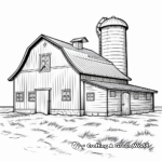 Detailed Barn and Silo Coloring Pages 3