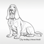 Detailed Basset Hound Pages for Advanced Colorists 2