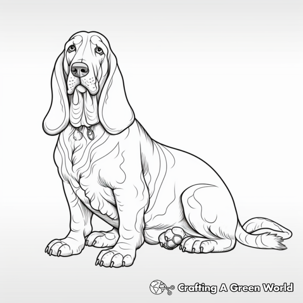 Basset Hound Coloring Pages - Free &amp; Printable!