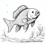 Detailed Black Cod Coloring Pages for Adults 2