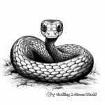 Detailed Black Mamba Snake Coloring Pages 2